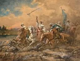 Adolf Schreyer Galoppierende Arabisch Reiters Pencil Charcoal And Gouache 48 3 X 63 5cm 19 X 25in Art Arabe Art Islamique Peinture