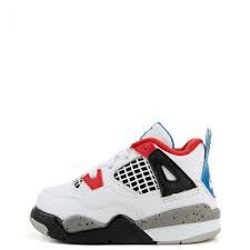 Td Air Jordan 4 Retro White Military Blue Fire Red Tech Grey