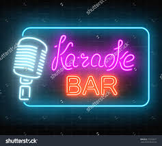 Neon Signboard Of Karaoke Music Bar Glowing Street Sign Of A Nightclub With Live Music Sound Cafe Icon Rock Show Poster Vect Karaoke Cafe Icon Street Signs