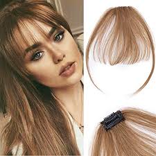 Ecco perché sta bene la frangia con pochi capelli: Silk Co Air Pony Haarteil Echthaar Hellbraun 6 Clip In Pony Extensions Echthaar Haarteil Haarverlangerung Mit Tempel Ein Stuck 3g Amazon De Beauty