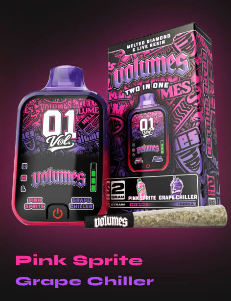 Volumes Disposable 2G | Pink Sprite X Grape Chiller ...