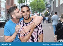 Cute Gay Couple in the City Stock Image - Image of coming, homosexuals:  155162867