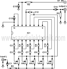 The schematic circuit diagram followed and the pcb layout u. Graphic Equalizer 5 Band La3600 Ka2223 Sandi Elektronik