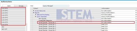 Manage Specific Authorization For Query Manager In Sap Business One Sap Business One Indonesia Tips Stem Sap Gold Partner