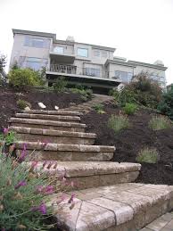 These types of areas can be dry due to water traveling downwards and not seeping into the ground. Steep Slope Hillside Landscape Contemporary Landscape Seattle By Motionspace Architecture Design Houzz
