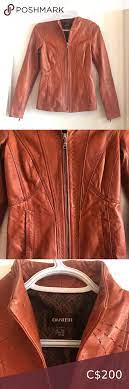 Danier Genuine Leather Rust Coloured Fitted Jacket Vintage Leather Jacket Chic Leather Genuine Leather Jackets