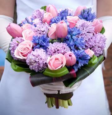 Tulips and Hyacinths - Bouquet Wedding Flower