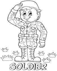 Kids would love to color army theme coloring pages given all their 'heroic' imagination at a tender age. Coloring Pages Soldier Coloring Page To Print