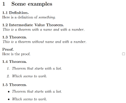 Theorem Style Like 1 1 Theorem And Custom Theorems Like 1 2 Intermadiate Value Theorem Tex Latex Stack Exchange