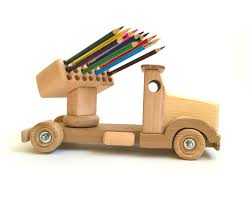 Wood Toy For Kids Pencil Holder Wooden Truck Learning Toy Etsy Wood Crafts Kids Wooden Truck Woodworking Projects For Kids