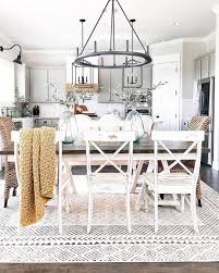 Pin By Jacklyn Orozco On Kitchen Redo In 2020 Rug Under Dining Table Rug Under Kitchen Table Dining Room Design