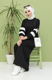 This summer is going to be so spacious with breathing fabrics sefamerve slippery dresses will be the favorite part of your. Schwarz Hijap Kleider 1005 01 Sefamerve