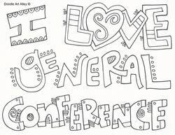 Conference coloring l isten carefully to general conference, and when a speaker talks about one of the numbered topics below, color the spaces in the puzzle that have that number. General Conference Religious Doodles