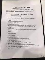 We did not find results for: Lowongan Kerja Bank Bri Cabang Tual Info Loker Ambon Facebook