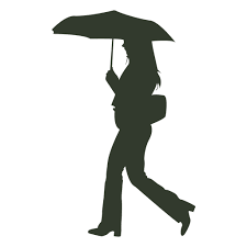 Woman Walking In Rain With Umbrella Silhouette Ad Affiliate Sponsored Walking Silhouette Umbrella Woman Silhouette Silhouette Png Umbrella