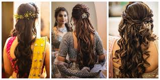 Then, take a section from each side and braid two thin fishtail braids. These Stunning Open Hair Bridal Hairstyles Are Perfect For Your Pre Wedding Functions Real Wedding Stories Wedding Blog