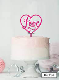Love In A Heart Wedding Valentine S Cake Topper Premium 3mm Acrylic Cake Toppers Acrylic Cake Topper Valentine Wedding