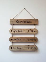 Grandbabies Wall Hanging Grandkids Sign Name And Birthday Sign Wood Burning Wall Decor Birthday Wall Decor Grandkids Sign Birthday Sign Grandchildren Sign