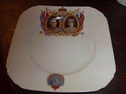 ALMA WARE BONE CHINA COMMEMORATIVE CORONATION GEORGE V1 PLATE AND SAUCER