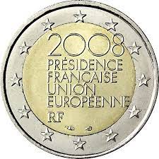 Ze laat het thema zien: France 2 Euro 2008 French Presidency Of The Council Of The European Union Eur1275