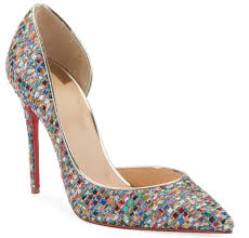 Christian Louboutin Multicolor Iriza 100mm Creative Fabric Sparkle Dorsay B756 Pumps Size Eu 37 5 Approx Us 7 5 Regular M B 31 Off Retail