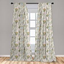 Maybe you would like to learn more about one of these? Floral Curtains 2 Panels Set Vintage Garden Plants With Herbs Flowers Botanical Classic Design Window Drapes For Living Room Bedroom 56 W X 63 L Reseda Green Beige By Ambesonne Walmart Com Walmart Com