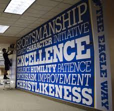 Company Values Wall At Pcc Athletic Center Company Culture Wall Company Values Core Values