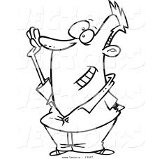 340 east patrick street, frederick, md. Vector Of A Cartoon Happy Man Raising His Hand To Volunteer Coloring Page Outline By Toonaday 13967