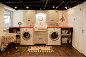 Another of the laundry room ideas takes advantage of the natural light coming in through an undressed window. Basement Laundry Remodel Traditional Laundry Room Philadelphia By Bh Design Build Houzz