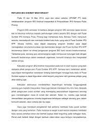 Program khidmat masyarakat karangan rating: Refleksi Khidmat Masyarakat