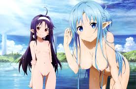 nakamura naoto alfheim online sword art online asuna (sword art online)  konno yuuki naked nipples photoshop pointy ears pussy uncensored wet |  352840 | yande.re