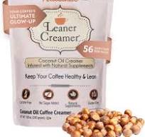 Leaner Creamer Coconut Creamer with Superfood Ingredients – Non-Dairy,  Sugar-Free, Keto, Gluten-Free Powdered Coffee Creamer – Hazelnut Flavor –  280g