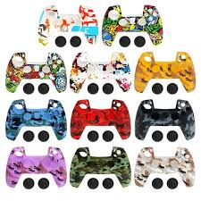 Silicone Case Dustproof Skin Protective Cover With Joystick Thumb Stick Cap Anti Slip For Playstatio Silicon Case Playstation Cheap Cases Oem design game player accessories skin controller cases for ps5 silicone case. joystick thumb stick cap anti slip