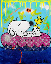 Snoopy Floating In Paradise Dreams, Painting by Natalie Otalora | Artmajeur