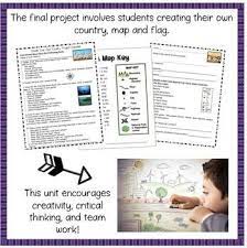 Create Your Own Country Project For Grades 4 6 Map Skills Student Created Teaching