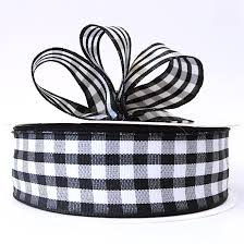 Our varying colors, patterns and prints help ensure you will always find a suitable ribbon for every season and special event. Black White Buffalo Plaid Ribbon 1 Walmart Com Walmart Com