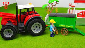 Traktor Bulldozer Bagger Laster Auf Dem Bauerhof Lego Spielzeug Fur Toy Trains For Kids Lego For Kids Farm Animals For Kids
