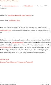 Die muster können als fomulierungshilfe oder vorlage. Testament Muster Testament Vorlage Testament Vordruck Kostenlos Pdf Kostenfreier Download