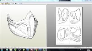 And he looks like this. Papercraft Pdo File Template For Mortal Kombat Reptile Mask Gas Mask Art Mask Mask Drawing