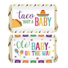 Taco Bout A Baby Shower Mini Candy Bar Labels 45 Stickers Distinctivs Walmart Com