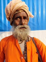 Indian Hindu Monk or Sadhu Baba in Front of the Gangasagar Mela Transit  Camp Heading Towards Gangasagar Mela Editorial Photo