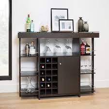 Ksp Venice Bar Unit With Glass Top Espresso Wine Bar Furniture Bar Furniture For Sale Home Bar Areas