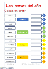 Material didáctico permitió el refuerzo de los temas vistos en cada clase, dando la oportunidad al niño de tener un aprendizaje experiencial entre él y los materiales provistos para su aprendizaje. Ficha Online De Calendario Para Primero De Primaria Puedes Hace En 2021 Matematicas Para Guarderia Actividades Para Clase De Espanol Ejercicios Para Aprender Espanol