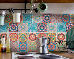 fliesenaufkleber fur bad kuchen deko fliesen folie wandfliesen mandala tile decals tile stickers geometr tile decals peel and stick tile stick on tiles