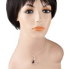 Sterling Silver and Baltic Honey Amber Wild Goose Pendant