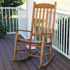 Outdoor Rocking Chair Rocker Patio Porch Pool Living Room Brown Solid Wood Slats Outdoorrockingch Rocking Chair Porch Wood Rocking Chair Wooden Rocking Chairs