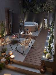 decorer une terrasse en noir outdoorpatioideasdecorating decoration terrasse idee deco jardin deco terrasse