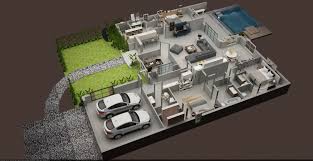 Luxury 3d Floor Plan Of Residential House 3d Model Max Model House Plan Small House Design Plans Home Building Design