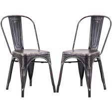 Timber and wood stacking chairs, on the other hand, are quite popular for indoor use in hotels and restaurants. Merax Steel Stackable Vintage Metal Dining Chair Set Of 2 Overstock 31665197