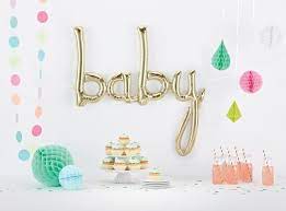 Gold Baby Air Fill Jumbo Mylar Balloon Baby Shower Gender Etsy Baby Balloon Baby Shower Balloons Baby Shower Gender Reveal